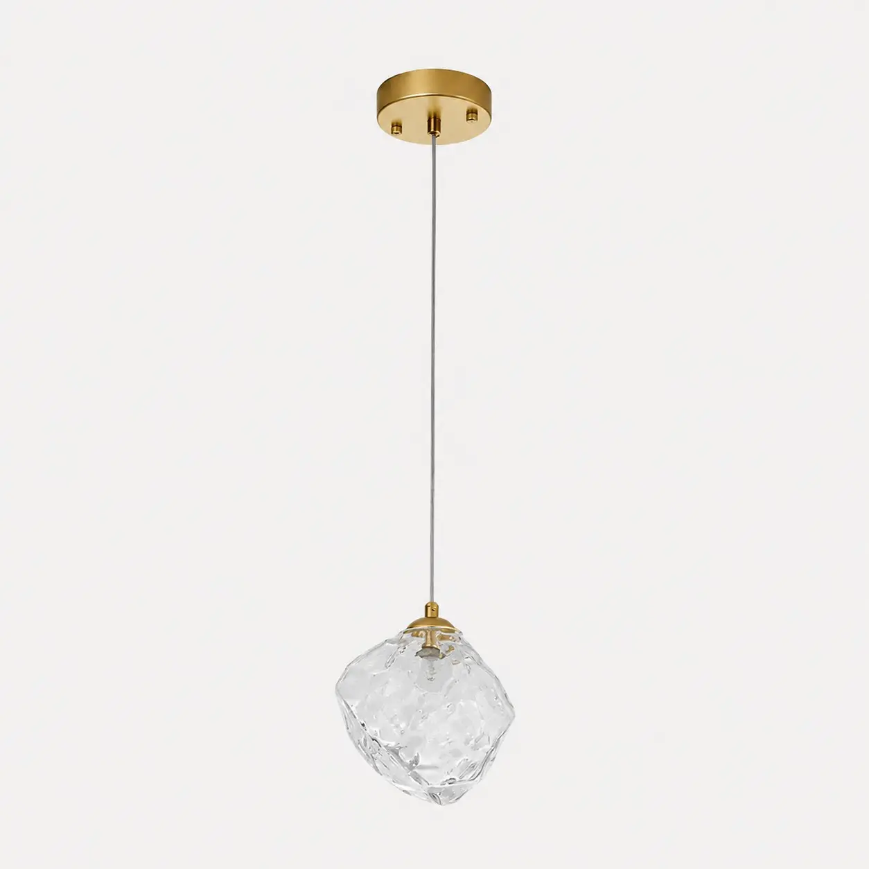 Transparent glass pendant lamp