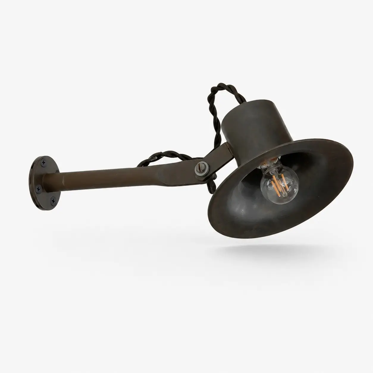 Matte black adjustable wall light